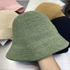 Spring and summer new handmade crochet bucket hat thin breathable sunscreen casual versatile face small bucket hat