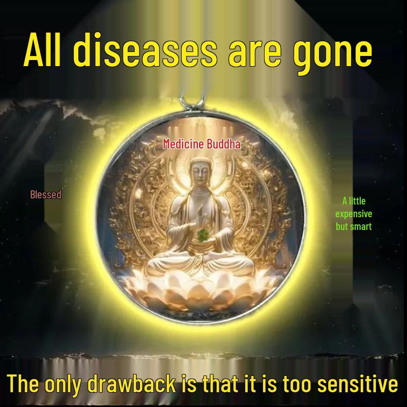 30mm Single-Sided Pendant: Good Luck Charm for Continuous Blessings, Wear for Auspicious Prayers.