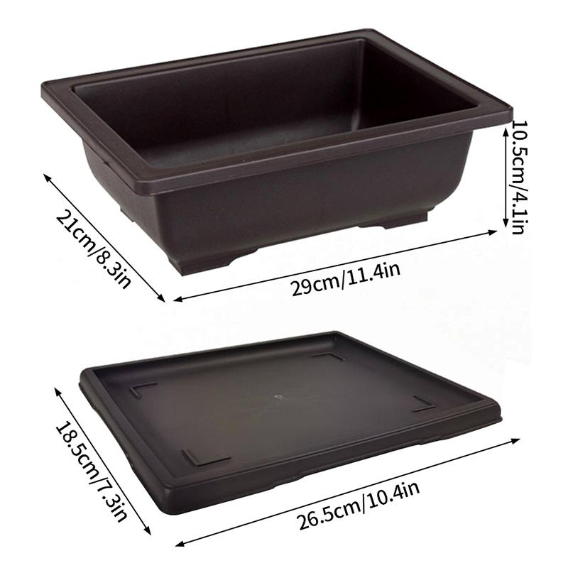 Bonsai Pot Imitation Purple Clay Flowerpot Plastic Plantpot Landscape Succulent Pot Garden Planter Gardening Macetas Para Planta