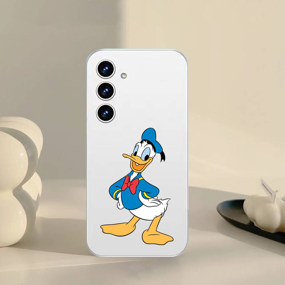 Cute D-Donald Duck Phone Case For Samsung Galaxy S21 S22 S23 S24 S25ULTRA FE Ultra Plus5G A52S Transparent Cover