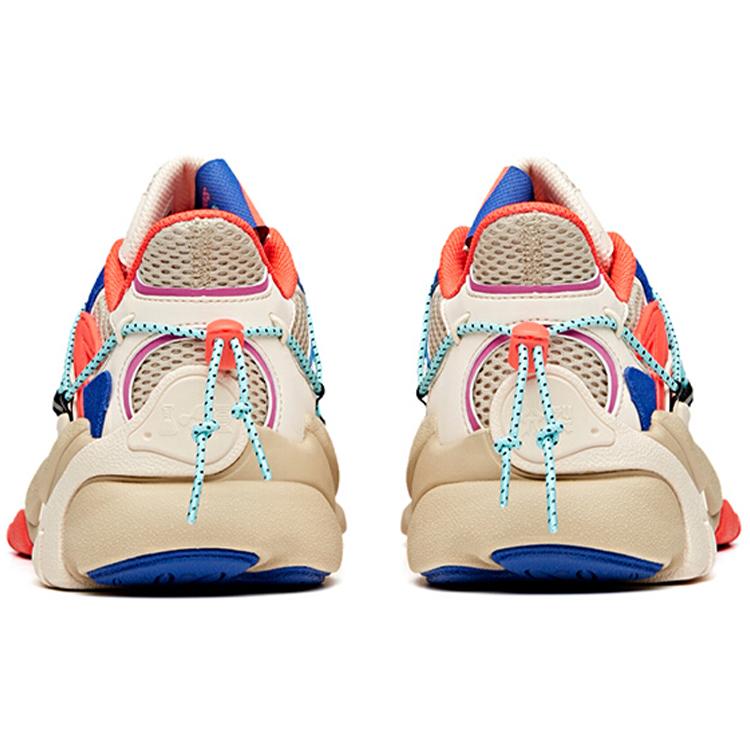 Anta Comfortable Cushioning Slip Resistant Abrasion Resistant Balance Low top Running Shoes Men's Beige Blue 912028850-2