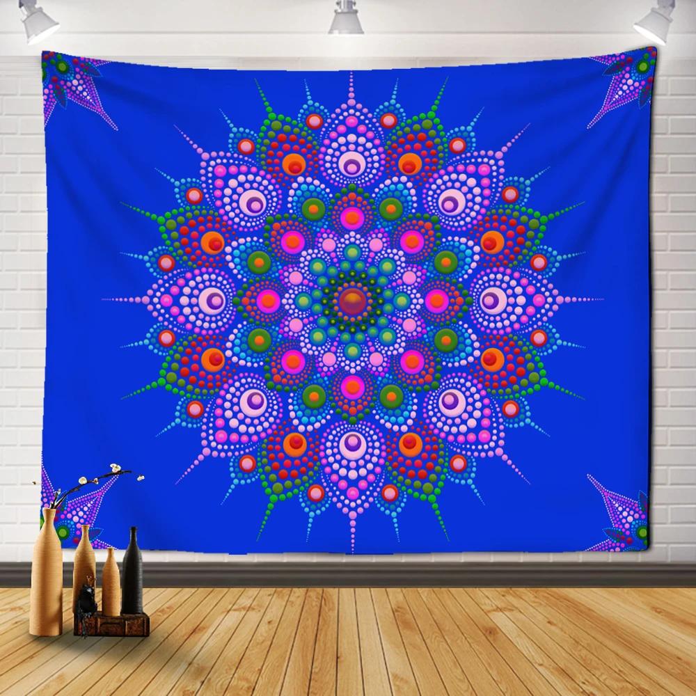 Boho Style Living Room Psychedelic Witchcraft Dorm Sheets Home Decor Colorful Mandala Tapestry Wall Hanging