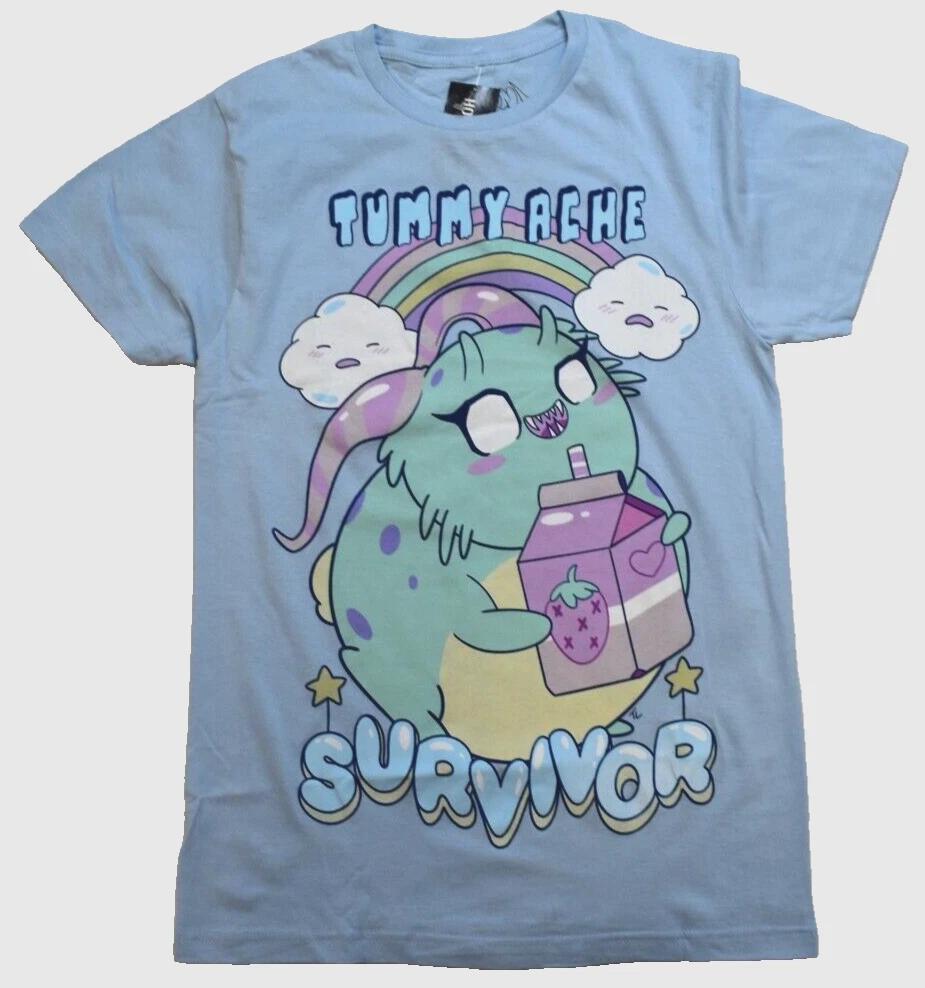 

Toon Lord Mens Pastel Creature Tummy Ache Survior T-Shirt NWT XS, S, L, XL L