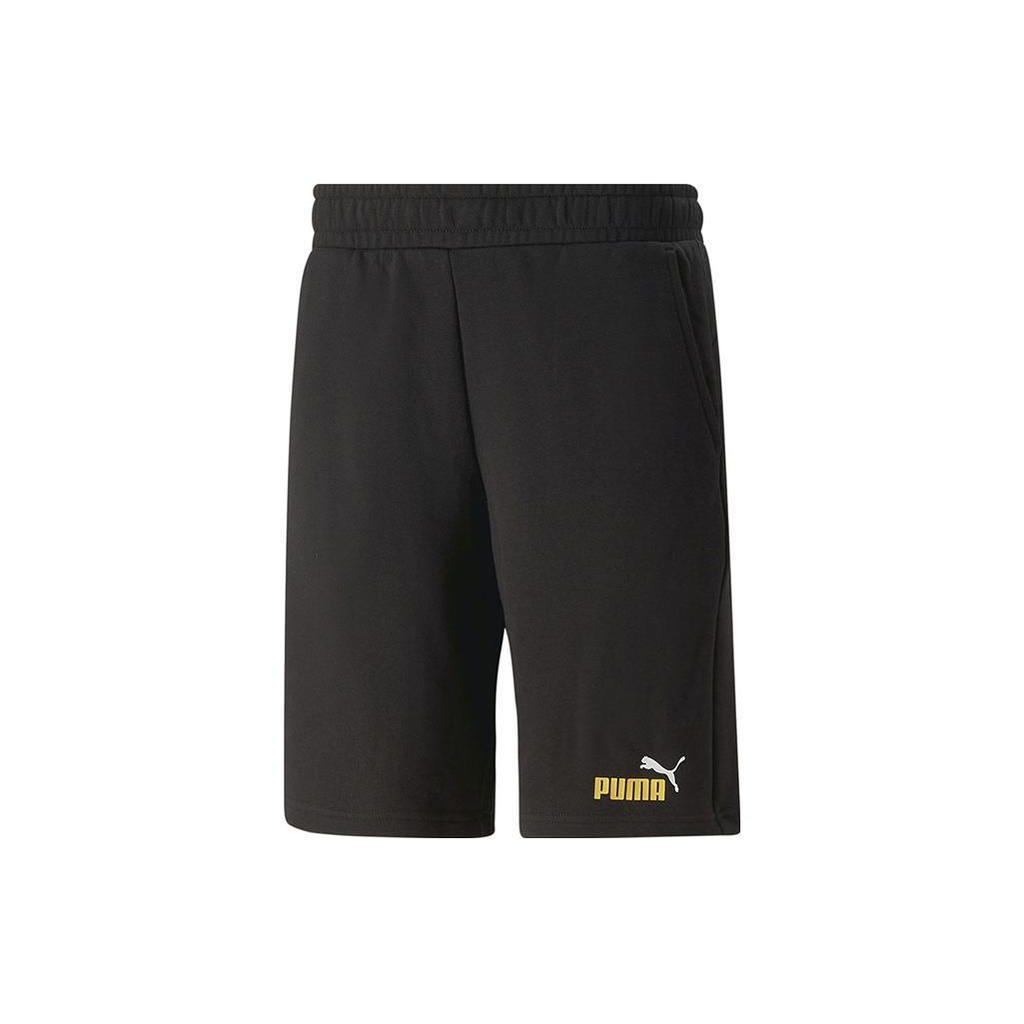 Puma Solid Color Loose Fit Straight Leg Sports Shorts Men shorts Black 675753-91