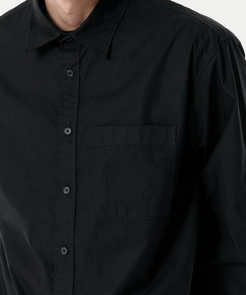 MUSINSA STANDARD Relaxed Washed Poplin Shirt [Black]