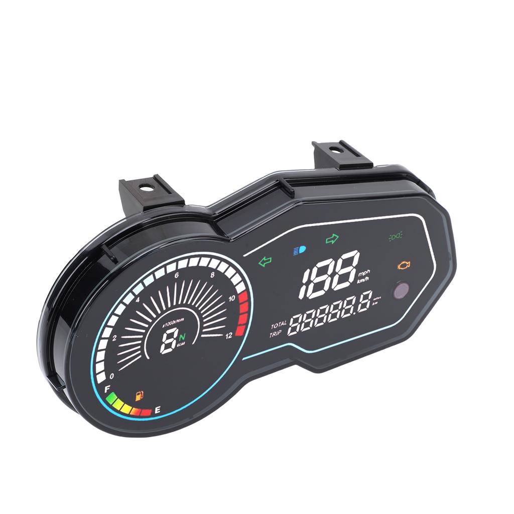 Motorcycle Speedometer Digital Odometer Replacement for Italika 150z 150sz 170z, Speed Gauge with MPH KM/H Display