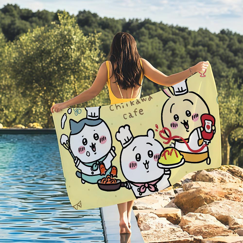 Cute C-Chiika-waS Towel Quick Drying Beach Towels Are Suitable For Swimming Pools Camping Yoga And The Gym