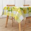 Summer Lemon Leaves Floral Tablecloth for Table Decor Reusable Rectangle Table Cover for Garden Theme Party Kitchen Dining Decor