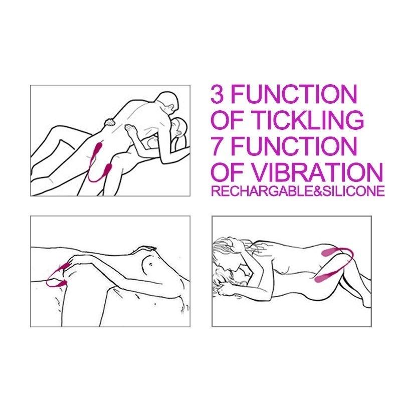 Multifunktionaler Dual-Head String Vibrator G-Punkt Klitorisstimulator Anal Butt Plug Massagegerät Erwachsenes Sexspielzeug für Männer Frauen Paare Homosexuell Lesben