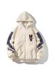 Men's Youth Lamb Plush Jacket - Warm, Thick, Hooded Cotton Coat for Teens and Students.