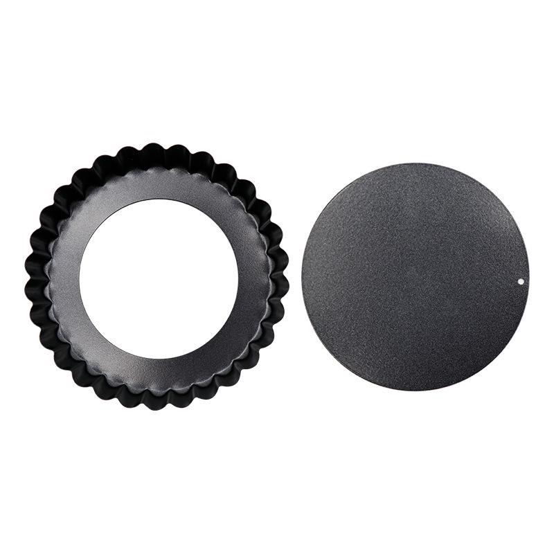 Movable Bottom Carbon Steel Chrysanthemum Tart and Pie Pan, 3/4/5 Inch Egg Baking Molds