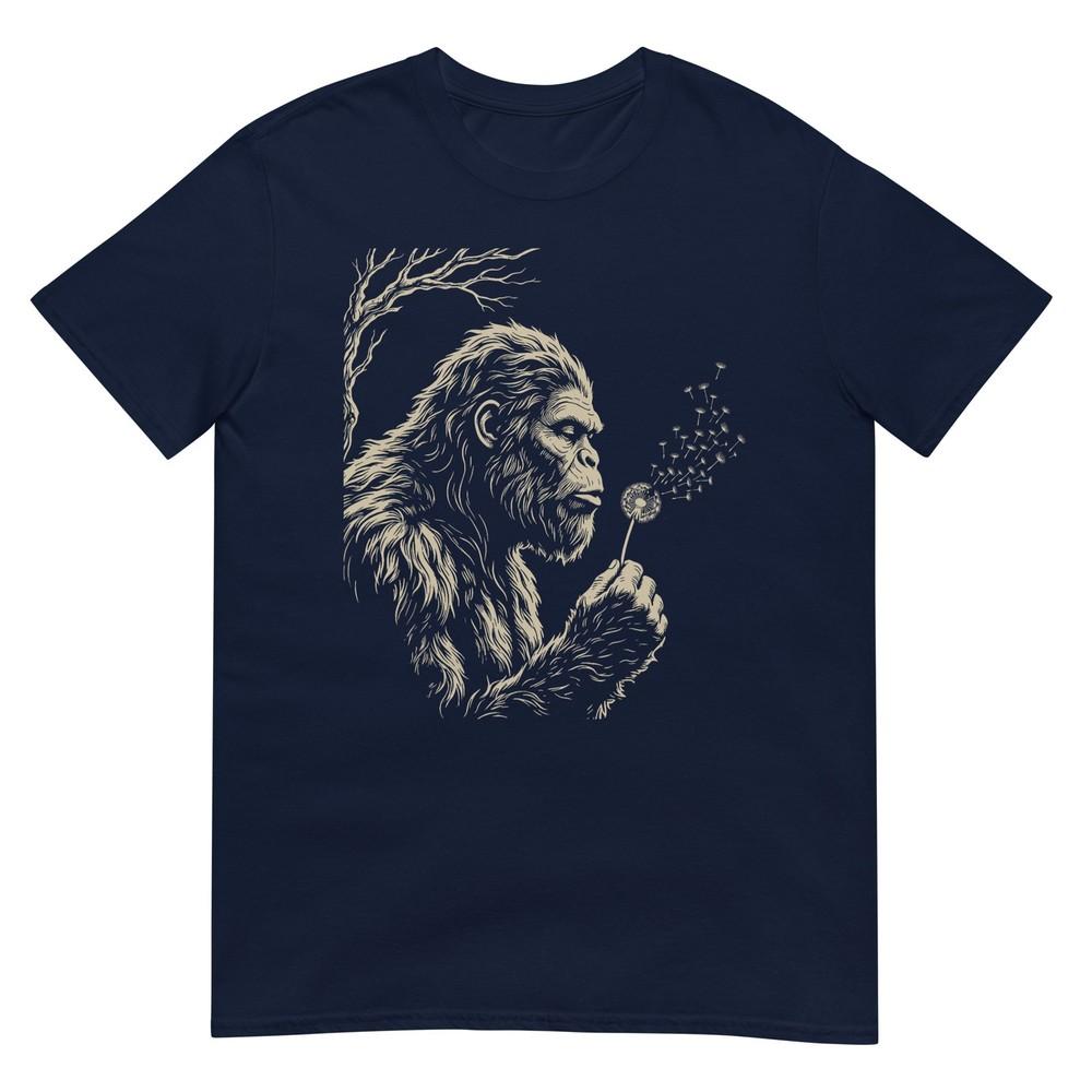 Funny Blowing Wishes Bigfoot Dandelion Sasquatch Wish Unisex Tshirt