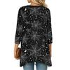 Women's Halloween Print 3/4 Sleeve Lightweight Loose Fit Cardigan for Casual Wear