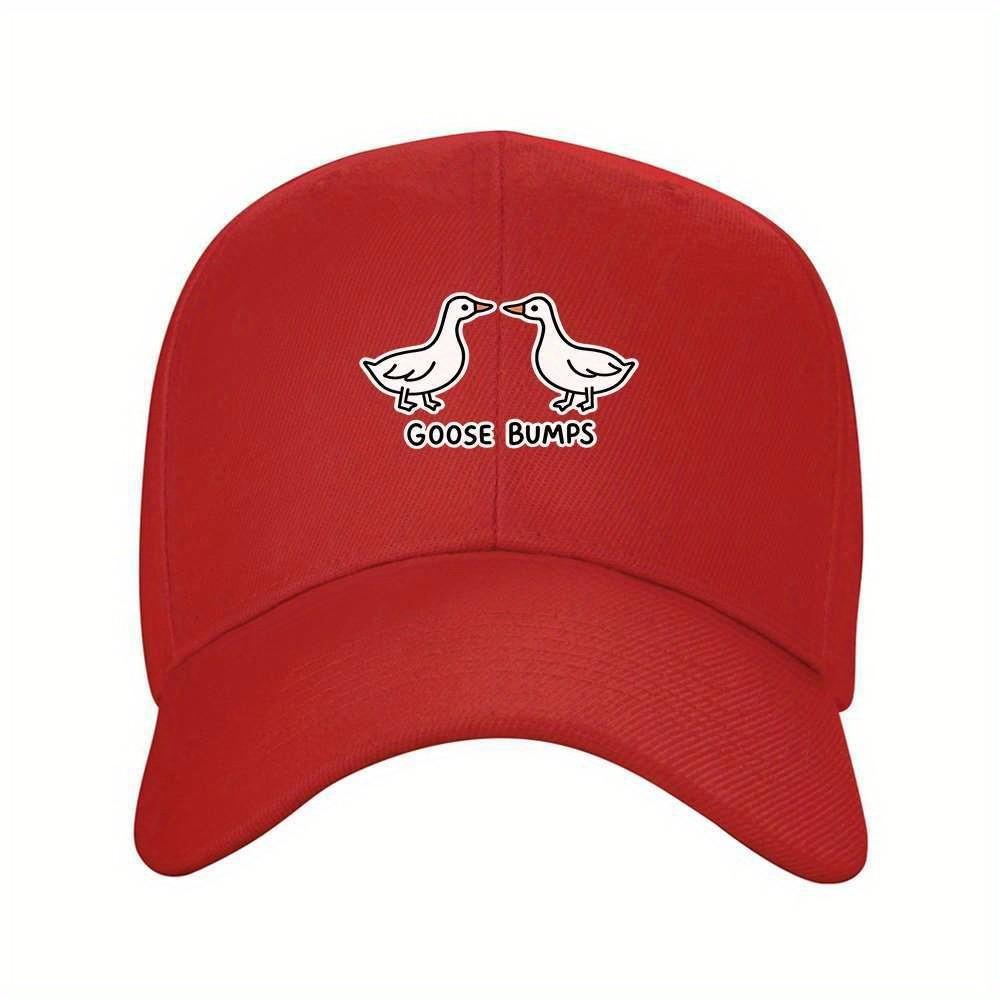 Funny Geese Goose Bumps Meme Baseball Cap Unisex Adjustable Polyester Outdoor Casual Hat One Size