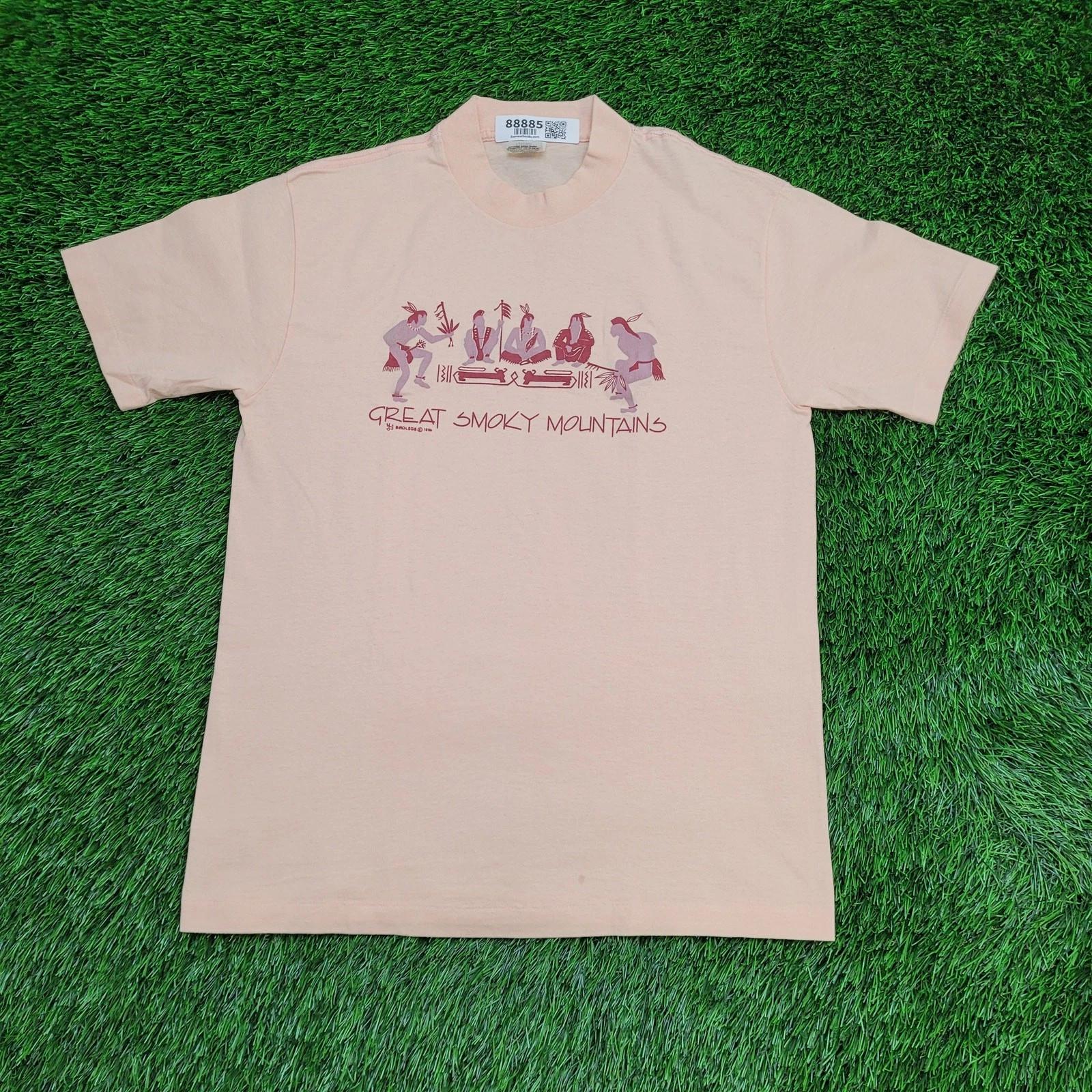 Vintage 80s Great Smoky Mountains T-Shirt Mens Medium Made In the USA 4XL