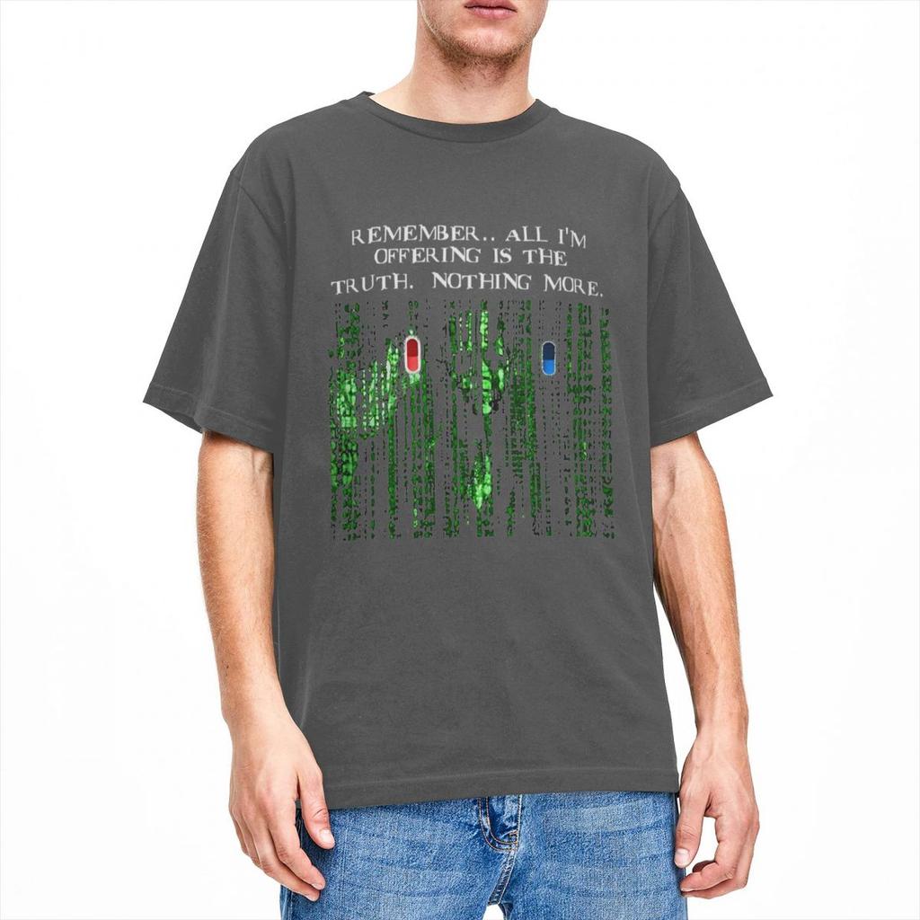 Heren Neo Film Morpheus The Matrix T-shirts Sciencefiction Puur Katoen Tops Vintage Korte Mouw Ronde Hals T-shirts Cadeau Idee T-shirt