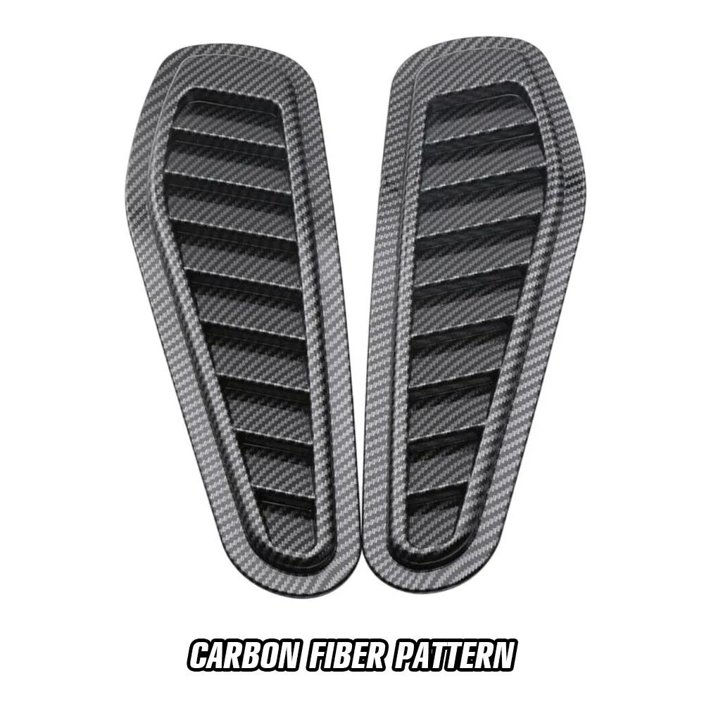 2pcs Universal Motors Engine Hood Ventilation Port Car Fake Air Outlet Decoration Modification Airflow Intake Hood Accessories