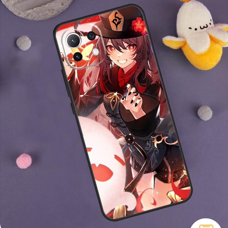 Genshin Impact Hutao Case For Xiaomi 13T 12T 11T Pro 13 14 Ultra 12 Lite POCO X6 M6 F5 F6 Pro X5 X3 F3 M5s Cover