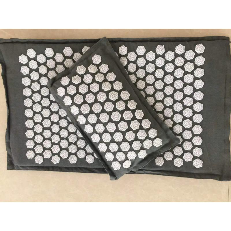 Lotus Spike Akupressur Matte Kissen Natur Leinen Coconut Palm Zurück Neck Fuß Massage Indoor Hause Fitness Kissen Gym Matte Hause