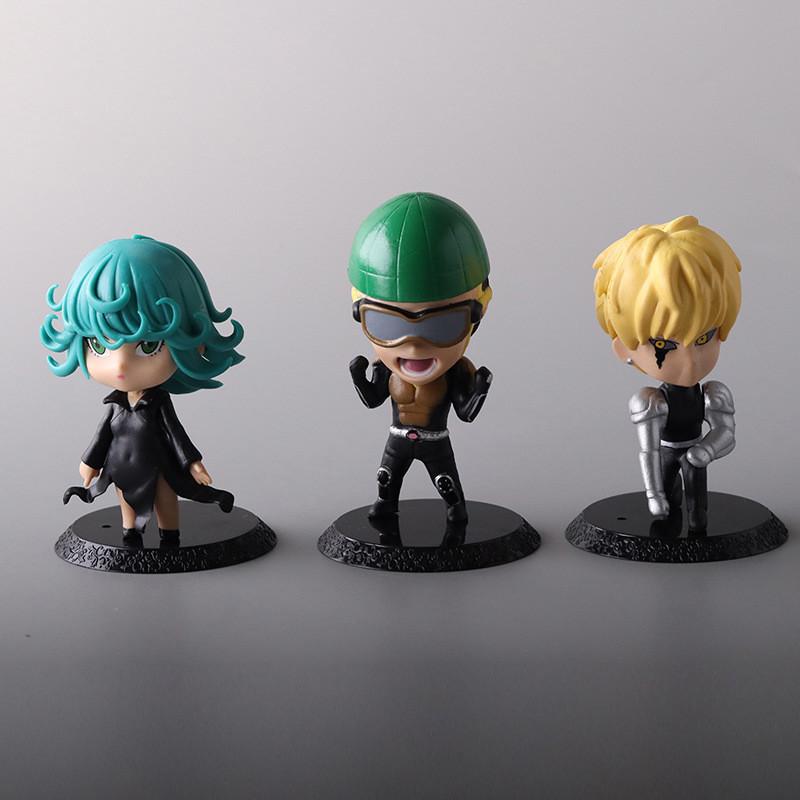 6Pcs/1Set Anime One Punch Saitama Figure Genos Set Toy Terrible Tornado Mumen Rider Model Toy Gift Collection Ornament