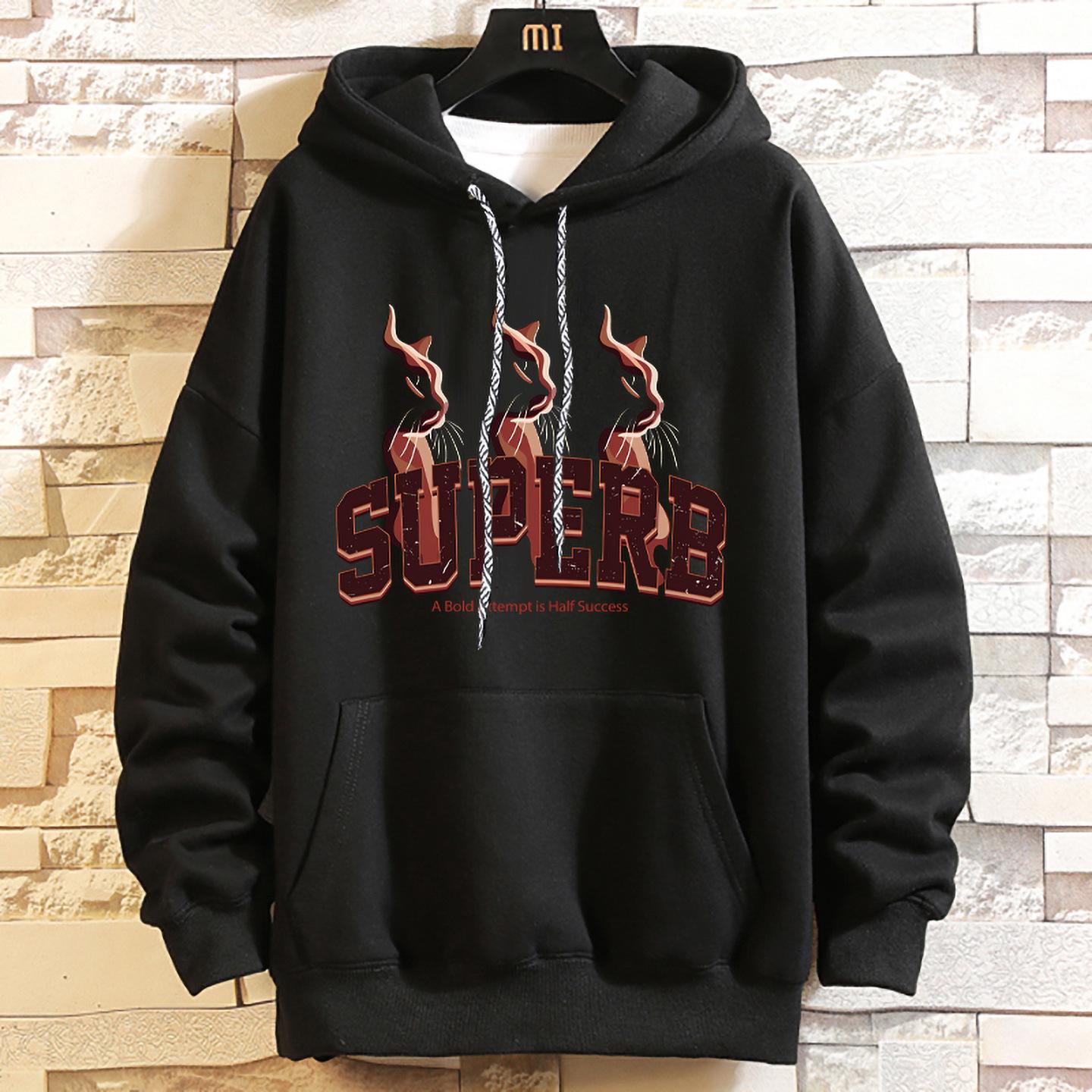 

Men s Oversized Hoodie for Autumn/Winter – Plus Size, Fleece-Lined Sweatshirt 5XL (240-270 lbs)