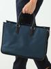 Campus Bag Nylon X Leather Brief Bag NAVY [Beams Heart] Men's -