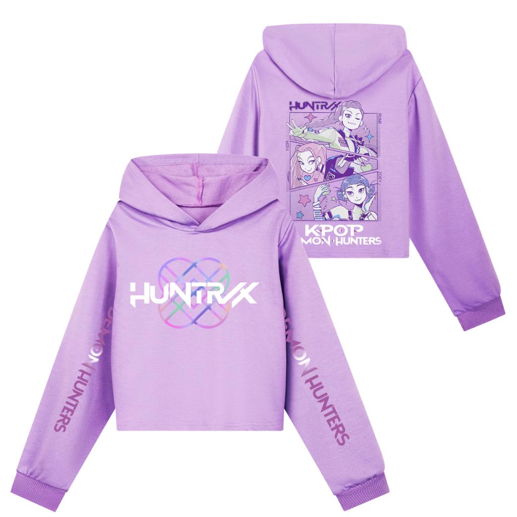Kids' Long Sleeve Loose Pullover Letter Print Drawstring Hooded Sweatshirt