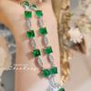 High Jewelry Design Simulation Emerald Snake Necklace Heavy Industry Luxury Inlaid Colored Treasure Sugar Tower Chain Banquet Dress