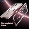Glitter Plating Clear Silicone Soft Case For Samsung S26 Edge S25 S24 S23 S21 S22 Ultra Plus Magnetic For Magsafe Shell