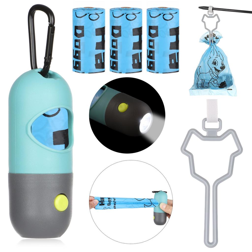 dog bag dispenser with flashlight
