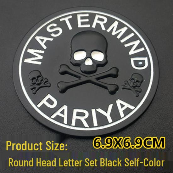 3D Metal Skull Car Emblem: Halloween Harley Hood, Tail, and Side Sticker