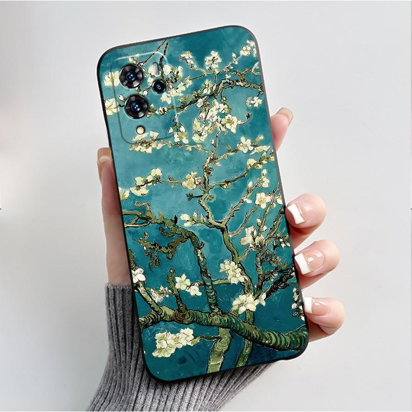 For ZTE V40 Pro 9046 Case Black Jelly Soft Silicone TPU Butterfly Flowers Pattern Phone Casing For ZTE Blade V40 Pro Back Cover