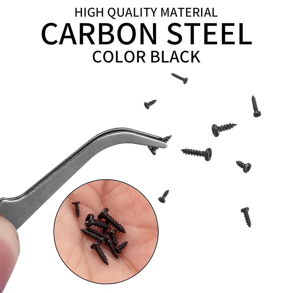 Pack of 1000 Assorted Screw Set M1-M1.7 Small Screws Set 1000pcs Self Tapping Screws Repair Screw Assortment for Repairs