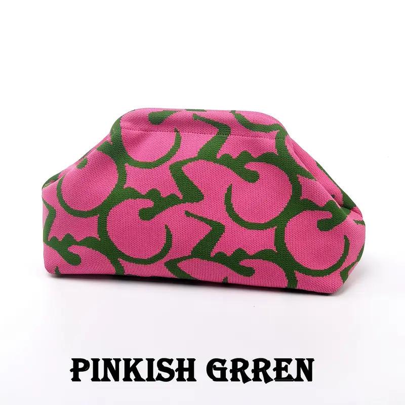 2025 Trendige Damen Colorblock Gestreifte Clutch und Make-up-Tasche