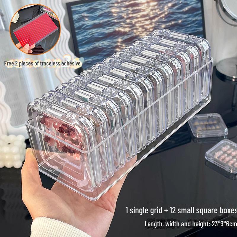 Acrylic Transparent Dust-Proof Rectangular Nail Storage Box