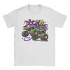 Mardi Gras Monster Truck Unisex T Shirts  Vintage Tees Short Sleeve Round Collar TShirts  Cotton Original Clothes