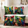 1pcs/4pcs Tropical Parrot Cushions Pillowcase Polyester Cushion Cover Throw Pillow Pillowcover Home Car Sofa Decor