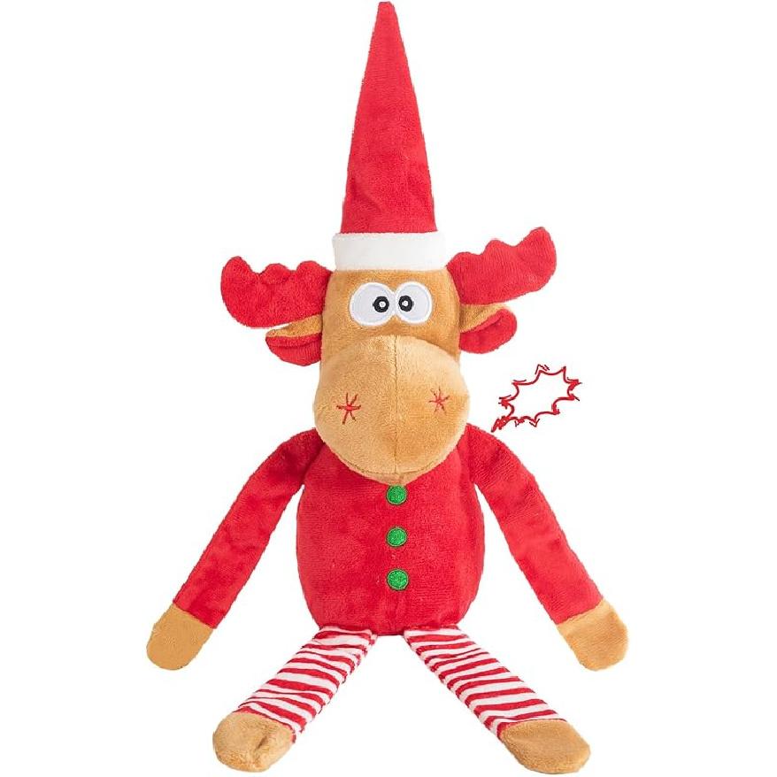 Christmas Dog Squeaky Toys for Large Dogs Tug of War Dog Plush Toys,Large Stuffed Dog Toys with Crinkled Paper,Stuffed Animals Toys for Dogs to Keep