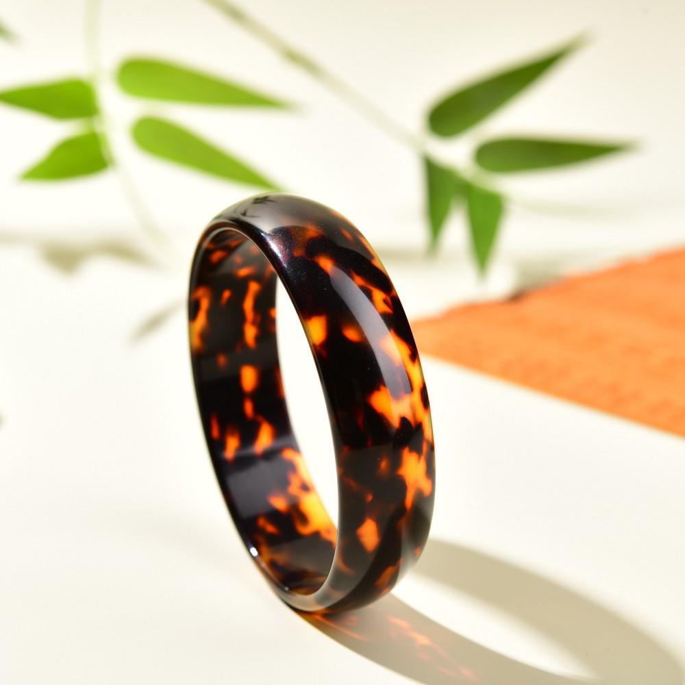 

Високоякісний браслет-бенгл з леопардовим принтом з черепахового смоляного матеріалу Diameter 60