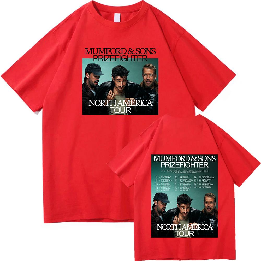 North American Prizefighter Tour 2026 T-shirt Mumford & Sons Band Design Tshirts O-neck Summer Cotton Women Tees Print Merch S