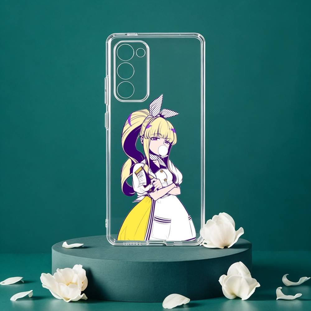 Sprudelnde Magical Girls Manga Handyhülle für Samsung Galaxy S24 S25 S23 S22 S21 Plus S24 S25 Transparente Hülle