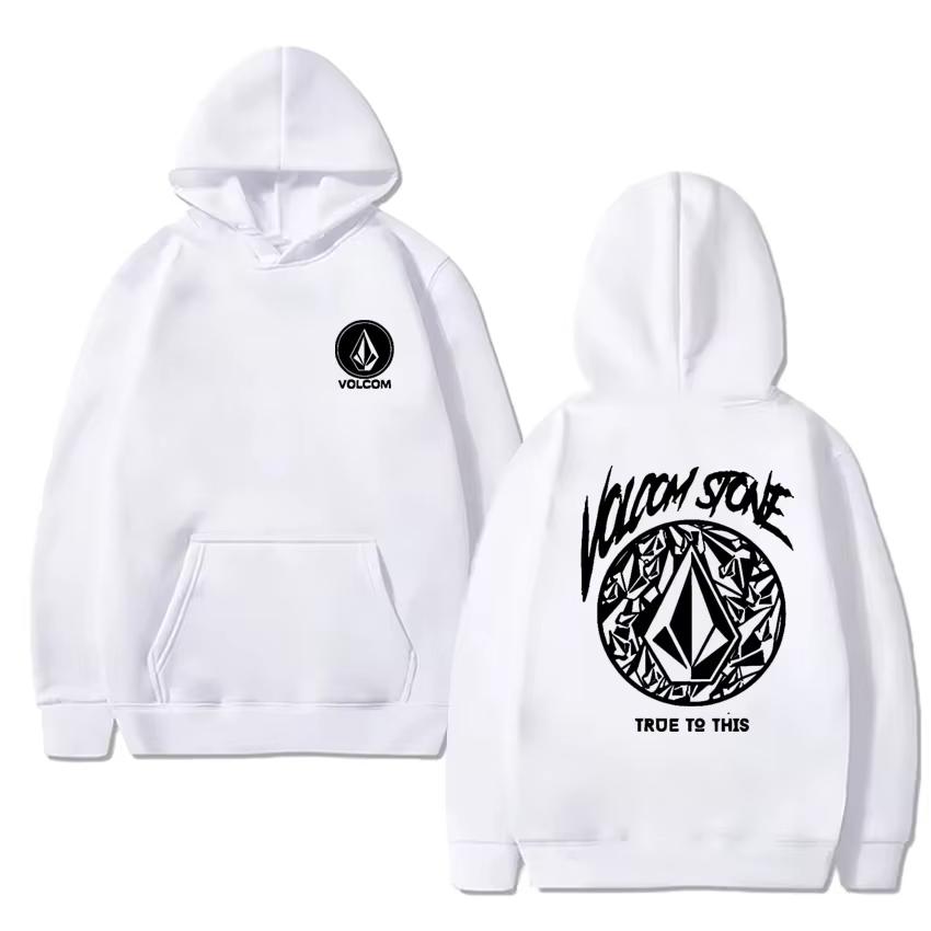 Hot Sale New in Fashion Y2k Hoodies Men Women Volcom Stone Double Sided printed Sweatshirt Unisex Fleece Long sleeve pullovers