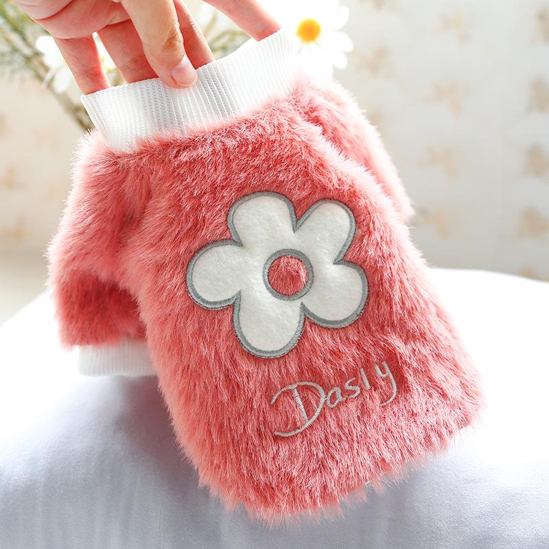 Pet Clothing Wholesale Autumn and Winter New Dog Clothing Warm Sweater Plus Velvet Paris Alphabet Sweater Pet Clothes