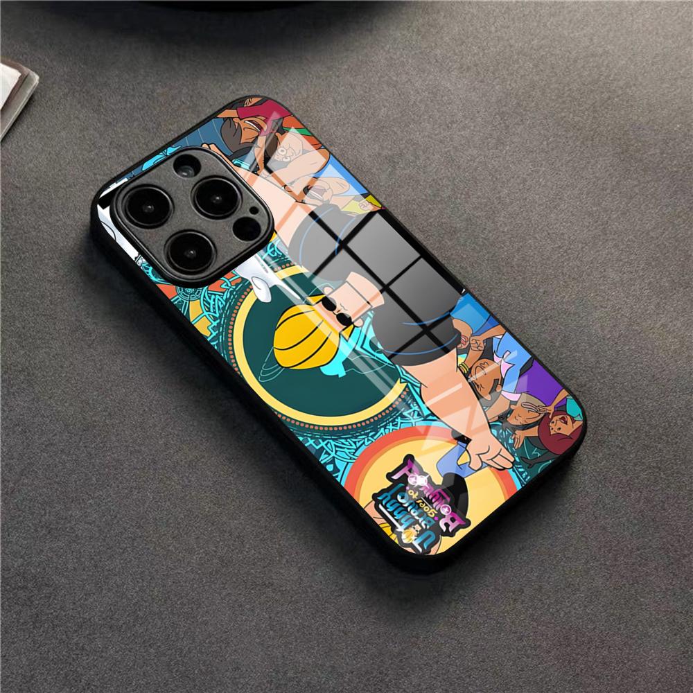 Johnny Bravo Anime Phone Case For 17 Pro Max IPhone 16 Pro 14 12 11 13 Mini X XR XS 15 Plus SE Glass Cover
