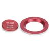 Car Engine Ignition Button Switch Cover Aluminum Alloy with Outer Ring Replacement for Range Rover 2013‑up