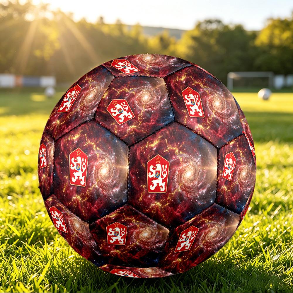 Czech Republi Football Printed Size 5 Soccer Ball Wear Resistant Standard Adult Training Football Fan Gift for Indoor Outdoor Match Sports