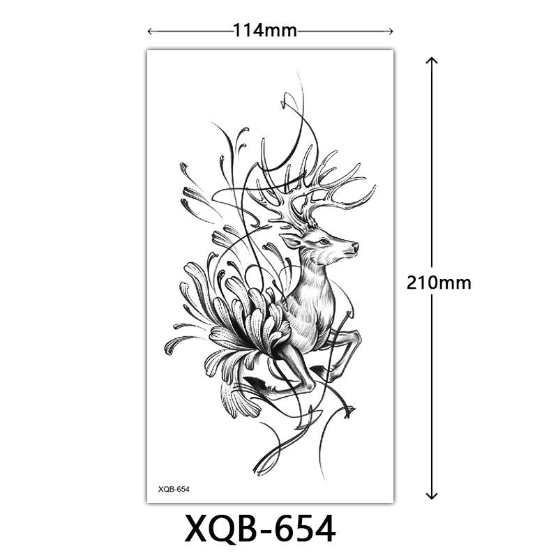 Small Full Arm Tattoo Sticker, Flower Letters, Plain Flower Tattoo Sticker Tattoo