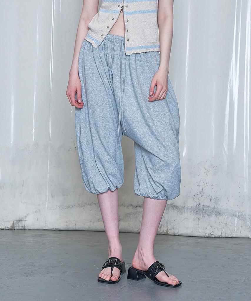 DEINET Balloon Sweat Pants In Melange Gray