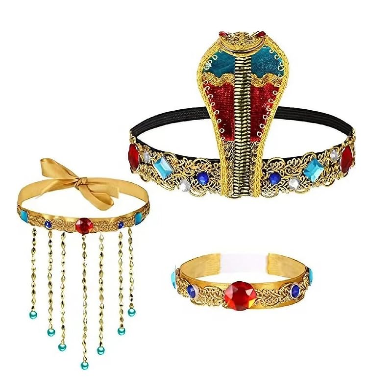 

[Cicogna] egypt cosplay accessories set cleopatra costume costume halloween disguise Accessories ladies queen pharaoh headband snake snake gorgeous