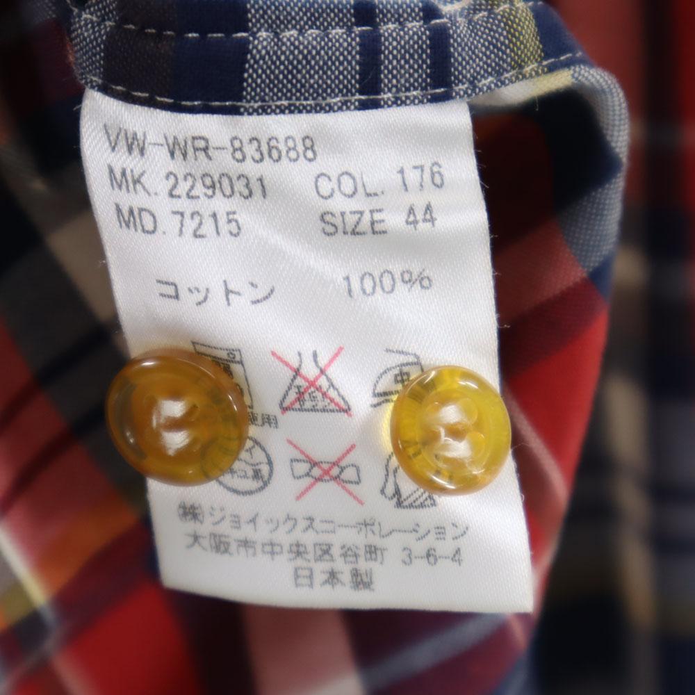 Vivienne WestwoodMAN Made In Japan Long Sleeve Check Shirt 44 Red Series Men's Used